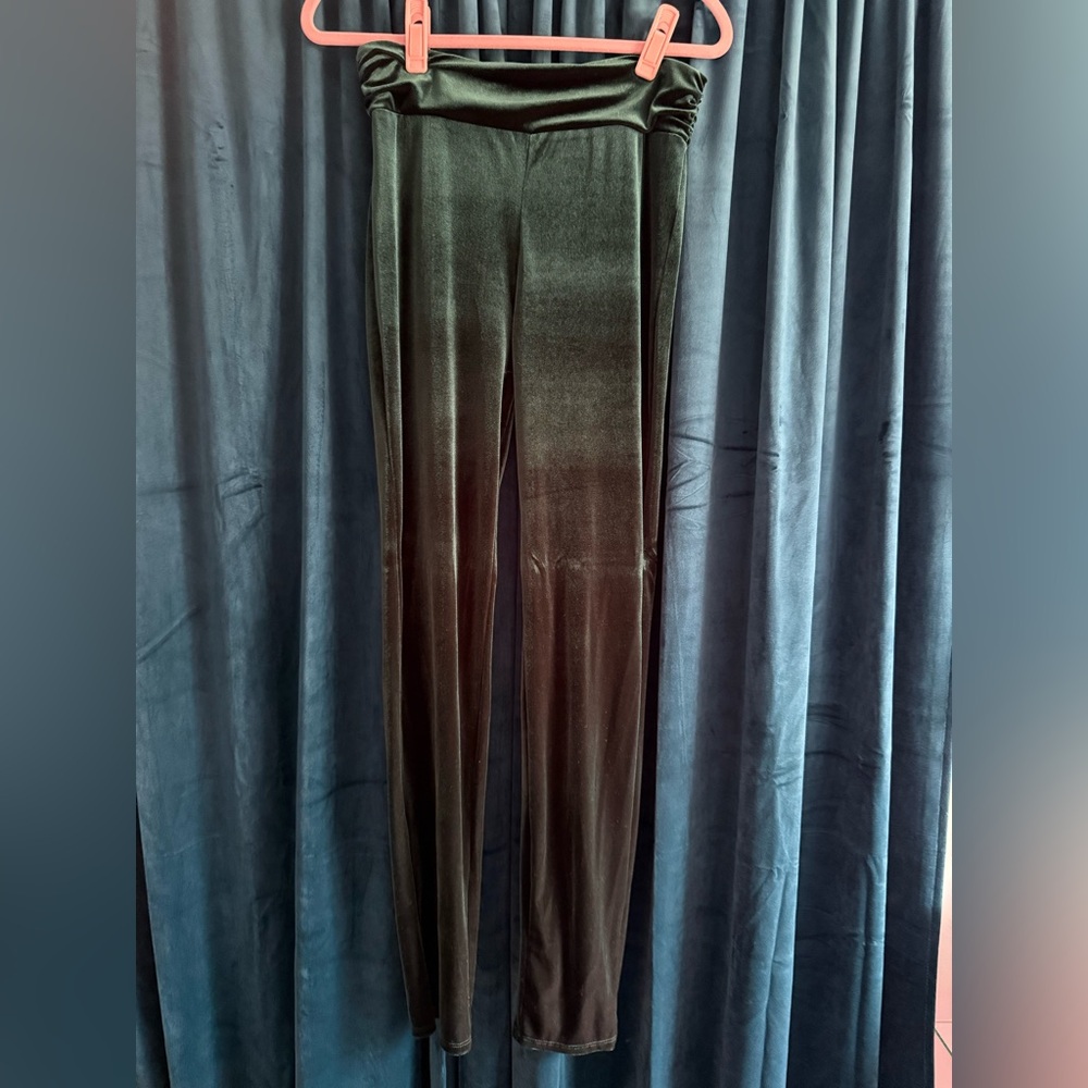 Velvet Dark Green Pants